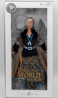 LOT 20P: NRFB Mattel Barbie Collector Edition Dolls Of the World, Princess of the Navajo, 2004 ID # B8956, A Beautiful Addition to Any...