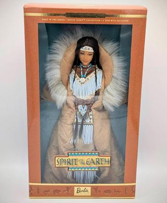 LOT 22P: NRFB Mattel Barbie Collector Edition, Spirit of the Earth, 2001 ID # 50707, Just Gorgeous In Every Detail!