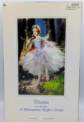 LOT 30P: NRFB Mattel Barbie Collector Edition Doll, A Midsummer Night's Dream Titania, 2004 ID # C3819, I Wouldn't Slumber on...
