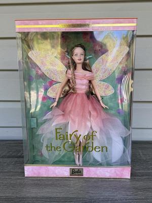 LOT 40P: NRFB Mattel Barbie Collector Edition The Enchanted World of Fairies Dolls: #1 1999 Fairy of the Forest (25639) & #2 2000...