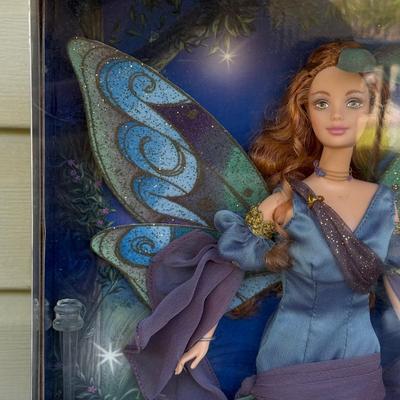LOT 40P: NRFB Mattel Barbie Collector Edition The Enchanted World of Fairies Dolls: #1 1999 Fairy of the Forest (25639) & #2 2000...