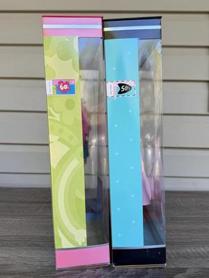 LOT 41P: NRFB Mattel Barbie Collector Edition Dolls, 2000 Great Fashions of the 20th Century: Groovy 60's (27676) & Nifty...