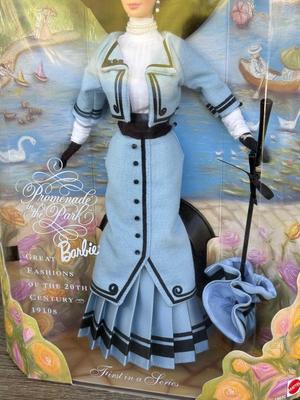 LOT 42P: NRFB Mattel Barbie Collector Edition Dolls: 1910s Promenade in the Park (18630) 1920s Dance 'til Dawn (19631), 1930s...