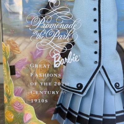 LOT 42P: NRFB Mattel Barbie Collector Edition Dolls: 1910s Promenade in the Park (18630) 1920s Dance 'til Dawn (19631), 1930s...