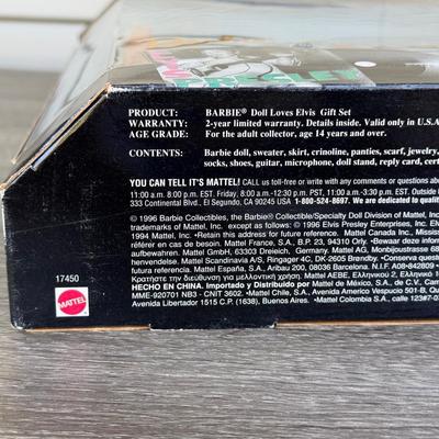 LOT 43P: NRFB Mattel Barbie Collector Edition Giftsets: 1996 Barbie Loves Elvis (17450) & 1999 Barbie Loves Frankie Sinatra (22953)
