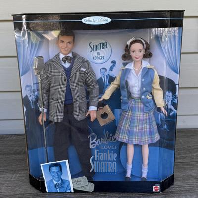 LOT 43P: NRFB Mattel Barbie Collector Edition Giftsets: 1996 Barbie Loves Elvis (17450) & 1999 Barbie Loves Frankie Sinatra (22953)