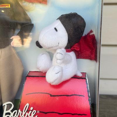LOT 44P: NRFB Mattel Barbie Collector Edition Dolls: Tale of Peter Rabbit (19360), Barbie & Snoopy (55558) & Curious George (28789)