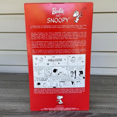 LOT 44P: NRFB Mattel Barbie Collector Edition Dolls: Tale of Peter Rabbit (19360), Barbie & Snoopy (55558) & Curious George (28789)