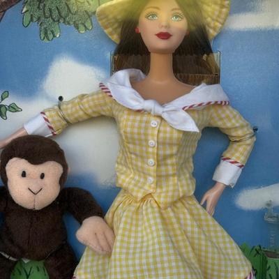 LOT 44P: NRFB Mattel Barbie Collector Edition Dolls: Tale of Peter Rabbit (19360), Barbie & Snoopy (55558) & Curious George (28789)