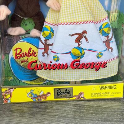 LOT 44P: NRFB Mattel Barbie Collector Edition Dolls: Tale of Peter Rabbit (19360), Barbie & Snoopy (55558) & Curious George (28789)