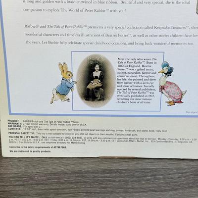 LOT 44P: NRFB Mattel Barbie Collector Edition Dolls: Tale of Peter Rabbit (19360), Barbie & Snoopy (55558) & Curious George (28789)