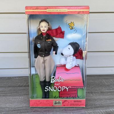 LOT 44P: NRFB Mattel Barbie Collector Edition Dolls: Tale of Peter Rabbit (19360), Barbie & Snoopy (55558) & Curious George (28789)