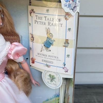 LOT 44P: NRFB Mattel Barbie Collector Edition Dolls: Tale of Peter Rabbit (19360), Barbie & Snoopy (55558) & Curious George (28789)