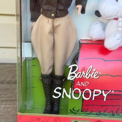 LOT 44P: NRFB Mattel Barbie Collector Edition Dolls: Tale of Peter Rabbit (19360), Barbie & Snoopy (55558) & Curious George (28789)