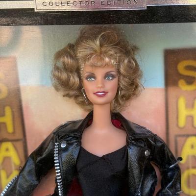 LOT 45P: NRFB Mattel Barbie Collector Edition Dolls w/ COAs: That Girl (56705), Bewitched (53570) & Grease Sandy (B2570)
