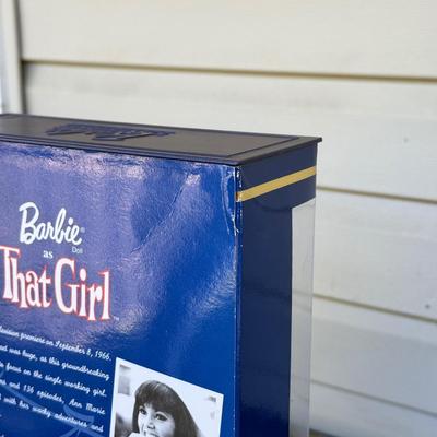 LOT 45P: NRFB Mattel Barbie Collector Edition Dolls w/ COAs: That Girl (56705), Bewitched (53570) & Grease Sandy (B2570)