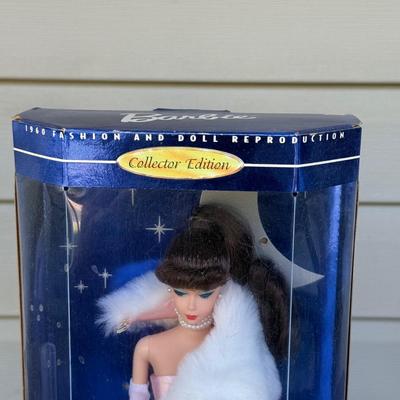 LOT 46P: NRFB Mattel Barbie Collector Edition 1960 & 1962 Doll Fashion Reproductions: 1995 Brunette Enchanted Evening Barbie &...