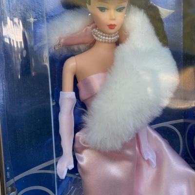 LOT 46P: NRFB Mattel Barbie Collector Edition 1960 & 1962 Doll Fashion Reproductions: 1995 Brunette Enchanted Evening Barbie &...