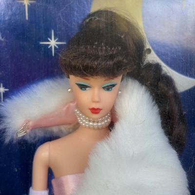 LOT 46P: NRFB Mattel Barbie Collector Edition 1960 & 1962 Doll Fashion Reproductions: 1995 Brunette Enchanted Evening Barbie &...