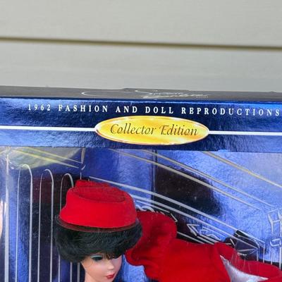 LOT 46P: NRFB Mattel Barbie Collector Edition 1960 & 1962 Doll Fashion Reproductions: 1995 Brunette Enchanted Evening Barbie &...