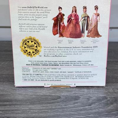 LOT 47P: NRFB 2003 Mattel Barbie Collector Edition Princess Dolls of The World: Princess of Japan (B5731) & Princess of England (B3459)