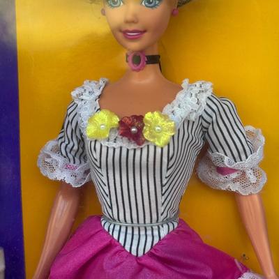 LOT 48P: NRFB Mattel Barbie Collector Edition Dolls of the World France: 2008 Pink Label 50th Anniversary (N4972) & 1992 Second...