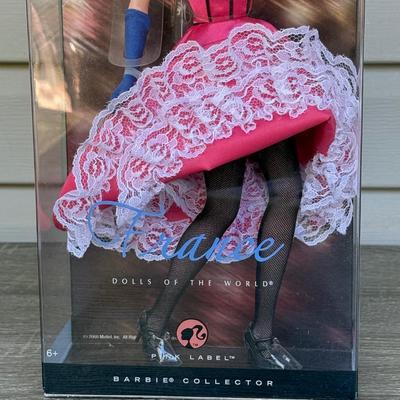 LOT 48P: NRFB Mattel Barbie Collector Edition Dolls of the World France: 2008 Pink Label 50th Anniversary (N4972) & 1992 Second...