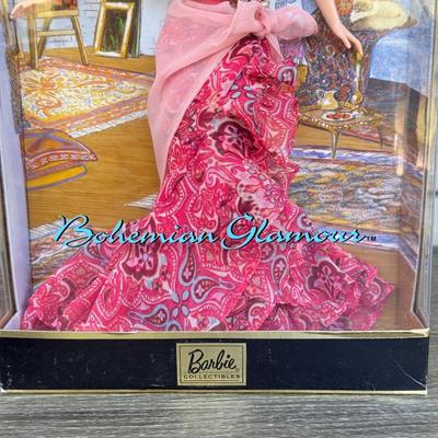 LOT 49P: NRFB Mattel Barbie Collector Edition The Style Set Dolls: 2003 Bohemian Glamour (B2512), 2002 Exotic Beauty (B0149) & 2001...