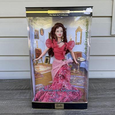 LOT 49P: NRFB Mattel Barbie Collector Edition The Style Set Dolls: 2003 Bohemian Glamour (B2512), 2002 Exotic Beauty (B0149) & 2001...