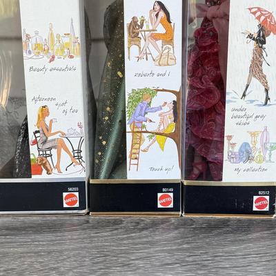 LOT 49P: NRFB Mattel Barbie Collector Edition The Style Set Dolls: 2003 Bohemian Glamour (B2512), 2002 Exotic Beauty (B0149) & 2001...