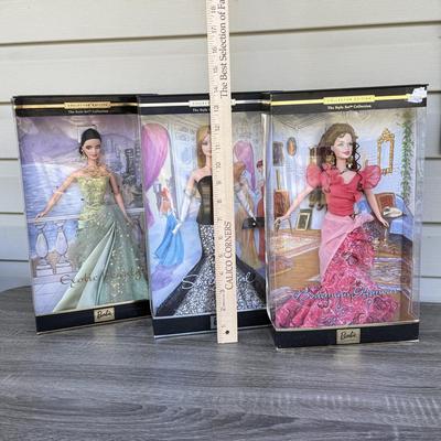 LOT 49P: NRFB Mattel Barbie Collector Edition The Style Set Dolls: 2003 Bohemian Glamour (B2512), 2002 Exotic Beauty (B0149) & 2001...