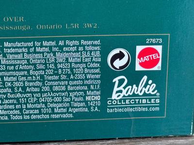 LOT 50P: NRFB Mattel Barbie Dolls: 2000 Limited Edition Barbie Collector Club Holiday Treasures Barbie (27673), 1999 Millennium Princess...
