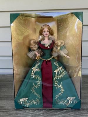 LOT 50P: NRFB Mattel Barbie Dolls: 2000 Limited Edition Barbie Collector Club Holiday Treasures Barbie (27673), 1999 Millennium Princess...