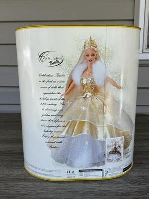 LOT 50P: NRFB Mattel Barbie Dolls: 2000 Limited Edition Barbie Collector Club Holiday Treasures Barbie (27673), 1999 Millennium Princess...