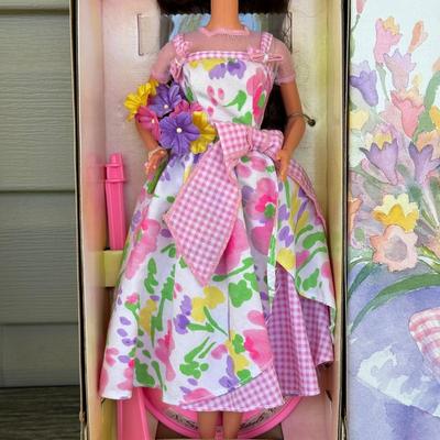 LOT 51P: NRFB Mattel Special Edition Barbie Dolls: 1997 Easter Style Barbie (17651) & Avon Exclusives: Brunette Spring Petals Barbie...