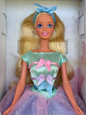 LOT 51P: NRFB Mattel Special Edition Barbie Dolls: 1997 Easter Style Barbie (17651) & Avon Exclusives: Brunette Spring Petals Barbie...