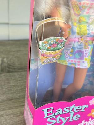 LOT 51P: NRFB Mattel Special Edition Barbie Dolls: 1997 Easter Style Barbie (17651) & Avon Exclusives: Brunette Spring Petals Barbie...