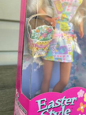 LOT 51P: NRFB Mattel Special Edition Barbie Dolls: 1997 Easter Style Barbie (17651) & Avon Exclusives: Brunette Spring Petals Barbie...