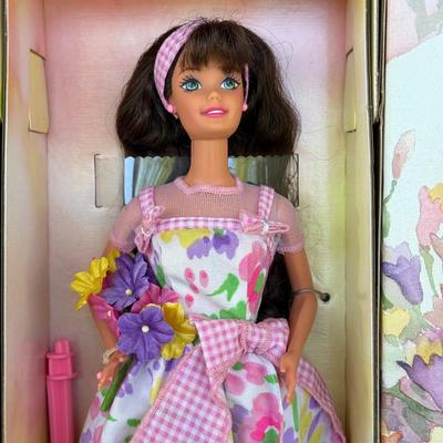 LOT 51P: NRFB Mattel Special Edition Barbie Dolls: 1997 Easter Style Barbie (17651) & Avon Exclusives: Brunette Spring Petals Barbie...