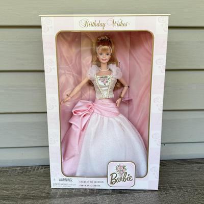 LOT 52P: NRFB Mattel Collector Edition Birthday Wishes Series Barbie Dolls: #1 1998 (21128), #2 1999 (24667) & #3 (28434)