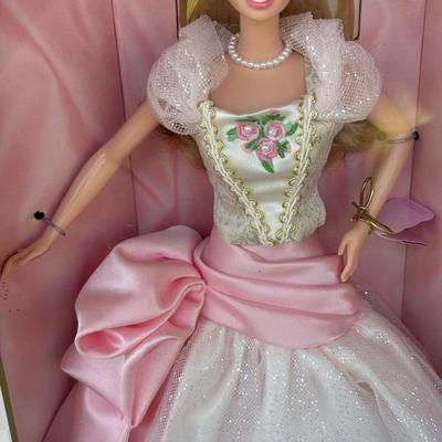 LOT 52P: NRFB Mattel Collector Edition Birthday Wishes Series Barbie Dolls: #1 1998 (21128), #2 1999 (24667) & #3 (28434)