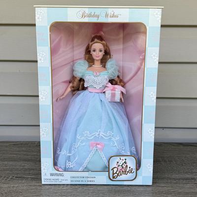 LOT 52P: NRFB Mattel Collector Edition Birthday Wishes Series Barbie Dolls: #1 1998 (21128), #2 1999 (24667) & #3 (28434)