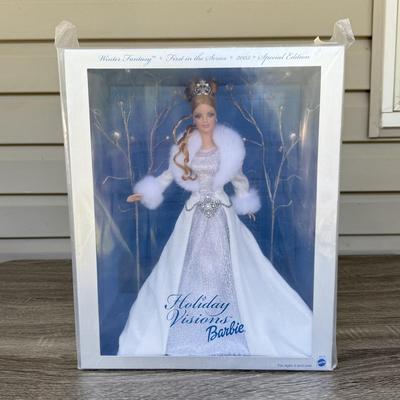 LOT 53P: NRFB Mattel Holiday Barbie Dolls: Barbie Signature 35th Anniversary 2023 Holiday Barbie (HJX04) & Two 2003 Special Edition...