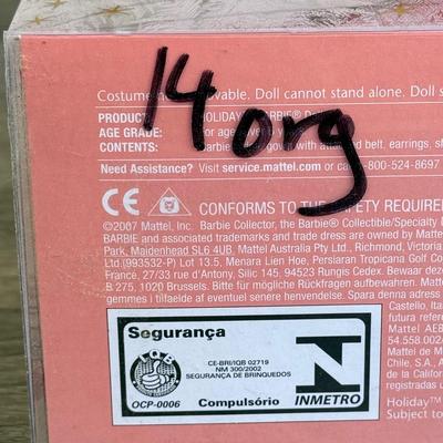 LOT 54P: NRFB Mattel Barbie Collector Holdiay Dolls: 2007 (K7958), 2009 (L9643) & 2009 (N6656)