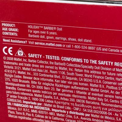 LOT 54P: NRFB Mattel Barbie Collector Holdiay Dolls: 2007 (K7958), 2009 (L9643) & 2009 (N6656)