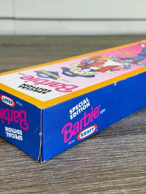 LOT 56P: NRFB Mattel Barbies: 1992 Special Edition Kraft Treasures, 1997 Special Edition Valentine (17649), 2003 Nickelodeon SpongeBob...