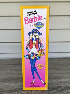 LOT 56P: NRFB Mattel Barbies: 1992 Special Edition Kraft Treasures, 1997 Special Edition Valentine (17649), 2003 Nickelodeon SpongeBob...