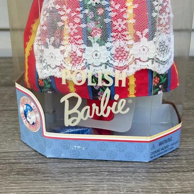 LOT 57H: NRFB Mattel Barbie Collector Edition Dolls of the World: 1997 Polish Barbie (18560), 1999 Swedish Barbie (24672) & 2002...