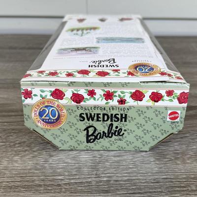LOT 57H: NRFB Mattel Barbie Collector Edition Dolls of the World: 1997 Polish Barbie (18560), 1999 Swedish Barbie (24672) & 2002...