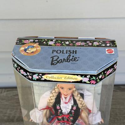 LOT 57H: NRFB Mattel Barbie Collector Edition Dolls of the World: 1997 Polish Barbie (18560), 1999 Swedish Barbie (24672) & 2002...